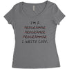 i write code Women's Triblend Scoop T-shirt