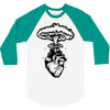 heart and nuclear explosion 3/4 Sleeve Shirt