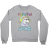 unicorns are born in june cute unicorn Crewneck Sweatshirt
