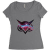 black Women's Triblend Scoop T-shirt