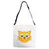 cat yellow Adjustable Strap Totes