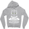 I Am Cat Actually In A Very Commited Relationship Zipper Hoodie