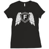 letter f with wings Ladies Fitted T-Shirt