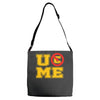 u c me john cena Adjustable Strap Totes