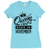 Queens Are Born In November Ladies Fitted T-Shirt