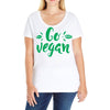 go vegan Ladies Curvy T-Shirt