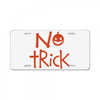 no trick pumpkin halloween License Plate