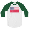 t-rex vintage american flag 3/4 Sleeve Shirt
