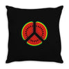 watermelon peace sign Throw Pillow