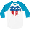usa flag 2 3/4 Sleeve Shirt