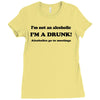 im not an alcoholic im a drunk t shirt x large funny beer pong keg par Ladies Fitted T-Shirt