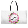 Floral Baby Name Weekender Totes