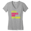 little boobed and tattoed Women's V-Neck T-Shirt