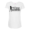 no fat chicks Maternity Scoop Neck T-shirt