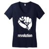 power to the people fist revolution Women's V-Neck T-Shirt