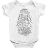 darwin's fingerprint Baby Onesie