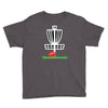 disc golf frisbee leaning on target basket innova Youth Tee