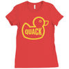 duck quack Ladies Fitted T-Shirt