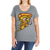 pizza smoking Ladies Curvy T-Shirt
