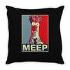 beaker meep poster, ideal birthday gift or present Throw Pillow