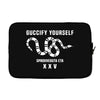 Guccify Yourself White Black White Laptop sleeve
