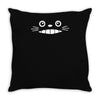 totoro smiling face   cute neko cat kawaii japanese anime otaku gift t Throw Pillow