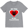 my dog is my valentine (2) V-Neck Tee