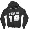 team 10 silver Zipper Hoodie