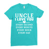 I Love You Uncle Ladies Fitted T-Shirt