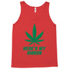 Support Liver Cancer Awareness With A Emerald Cannabis Leaf Tank Top