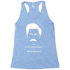 only women shave below the neck Racerback Tank