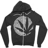 cannabis fingerprinting (white) Zipper Hoodie