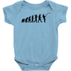 evolution of a fisherman angler mens fishing t shirt Baby Onesie