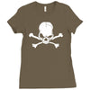 skull skeleton Ladies Fitted T-Shirt