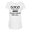 i'm not a nerd i'm just smarter than you Maternity Scoop Neck T-shirt