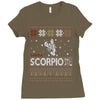 santa scorpio christmas ugly t shirts Ladies Fitted T-Shirt
