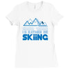 i'd rather be skiing Ladies Fitted T-Shirt