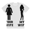 my wife your wife black design All Over Women's T-shirt