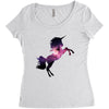 Unicorn Galaxy Women's Triblend Scoop T-shirt