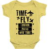 TIME TO FLY TO LONDON PARIS NEW YORK Baby Onesie