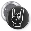 rock and roll throwing horns Pin-back button