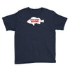 funny size does matter fishing fish holiday jarvis reel rod line sinke Youth Tee