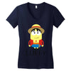 luffy en minion Women's V-Neck T-Shirt