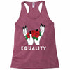 equality white Racerback Tank