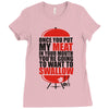 once you put my meat in your mouth t shirt tee funny grilling cook che Ladies Fitted T-Shirt