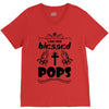I Am One Blessed Pops V-Neck Tee