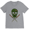 skull grass V-Neck Tee