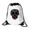loco coco skul Drawstring Bags