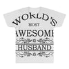 world's most amazing husband greeting All Over Men's T-shirt