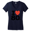 i love 80's Women's V-Neck T-Shirt